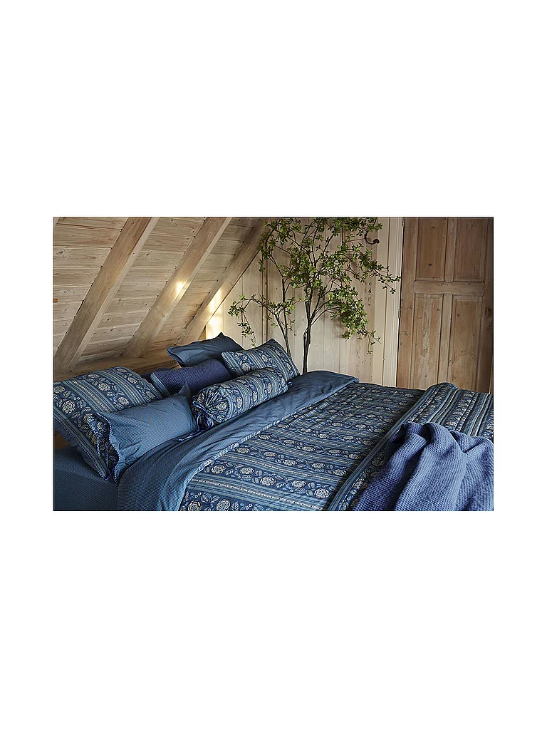 PIP STUDIO Ropa de cama de percal ROSA RANI 70x90cm/140x200cm Azul Oscuro azul oscuro